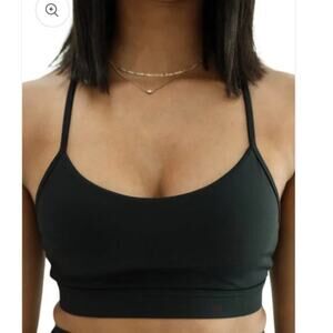 Volare Aero Evening Rain Black Racerback Sports Bra Medium
